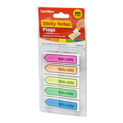 DataMax DM684SH Sticky Notes Flags, 20 Sheets/Colour - Theodist