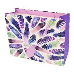 Artwrap E6241 Large Bag Feathers Purple 319x126x256mm - Theodist