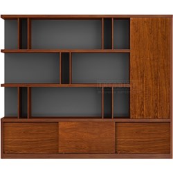 Wall Cabinet ELYUW24 Dark Chestnut ELYU Series 2400Wx400Dx2000H - Theodist