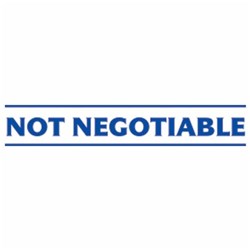 Shiny EN154 "NOT NEGOTIABLE" OA Pre-Inked Stamp - Theodist