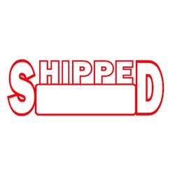 Shiny EN217 "SHIPPED" OA Pre-Inked Stamp - Theodist