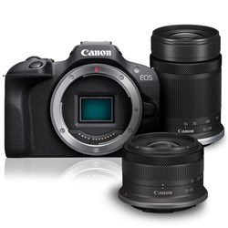 Canon EOS R100 Body Camera with RF-S 18-45mm & RF-S 55-210mm IS STM Dual Lens Kit - Theodist