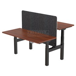 Adjustable Desk ET223HM 2-Seater Face to Face Brown 1500Wx700Dx600-1250H - Theodist