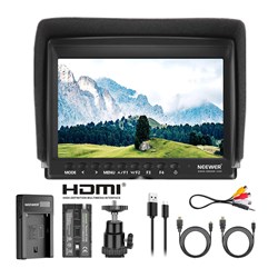 Neewer F100 7" HD Camera Field Monitor Kit & 2600MAH Battery - Theodist