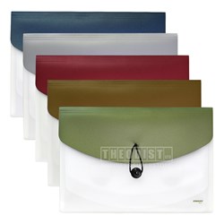 Kinary F411 Document Envelope A4 4 Pockets Elastic Fastener - Theodist