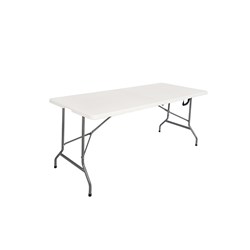 Folding Plastic Table White 1520x750mm - Theodist 