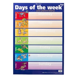 Gillian Miles Days Of The Week Wall Chart - Theodist