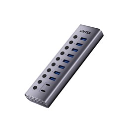 Unitek USB-C 10 in1 5GBPS with Power Switch Hub 12V 3A AU Power Adapter Space Grey - Theodist