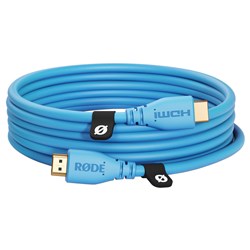 Rode HDMI-3 Premium High Speed Cable DIA 6mm (3M/10FT) Blue HDMICABLE3M-B - Theodist