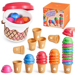 JoyCat Counters Ice Cream Cones 65 Pcs 1+ - Theodist