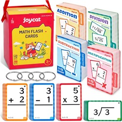 JoyCat Math Flash Cards, 288 Double Sides Reusable Cards 3+ - Theodist