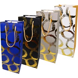 Gift Bottle Bag Infinity Assorted Colours 35x12x9cm - Theodist