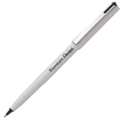 Pentel JM20 Fountain Pen Black Ink, White Barrel - Theodist