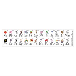 Learning Can Be Fun Alphabet Desk Strips Foundation Script - Theodist