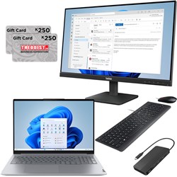 Lenovo ThinkBook 16 G9 Core 7 Business Laptop Bundle with 23.8" Monitor, USB-C Dock, Keyboard, Mouse and K500 Gift Cards - Theodist