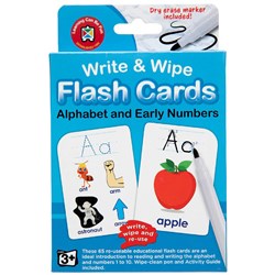 Learning Can Be Fun Write & Wipe Flash Cards Alphabet and Early Numbers 3+ - Theodist