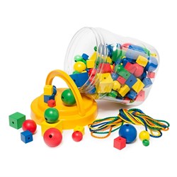 Learning Can Be Fun Wooden Threading Beads - Theodist