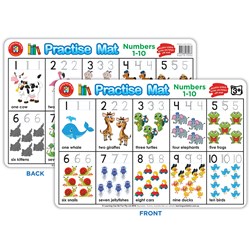 Learning Can Be Fun Practise Mat Numbers 1-10 - Theodist