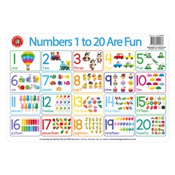 Learning Can Be Fun Numbers 1 to 20 Are Fun Placemat - Theodist