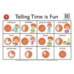 Learning Can Be Fun LPMTTIF Telling Time is Fun Placemat - Theodist