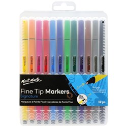 Mont Marte MPN0059 Markers Signature Fine Tip Tri Grip 0.4mm 12pc - Theodist