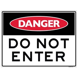Sandleford MS12 "DANGER DO NOT ENTER" Plastic Safety Sign 300x225mm - Theodist