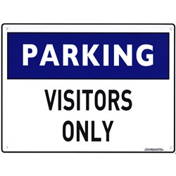 Sandleford MS46 "VISITORS PARK ONLY" Plastic Sign 300x225mm - Theodist