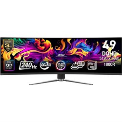 MSI MPG 491CQPX QD-OLED 49" Gaming Curved Monitor DQHD, 240Hz, QD-OLED - Theodist