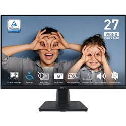 MSI Pro MP275Q 27" Monitor, IPS, QHD, 100HZ, 1MS, DP, 2HDMI, Black, 6144413 - Theodist