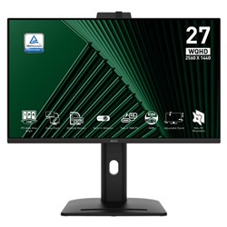 MSI Pro MP275QPDG 27" Monitor, IPS, QHD, 100HZ, 1MS, HAS, SPK Black, 6336815 - Theodist