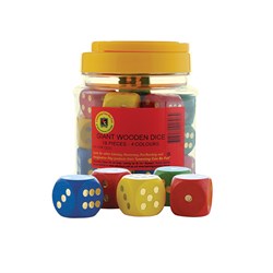 Learning Can Be Fun Giant Wooden Dice 16 Pieces - Theodist