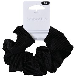 Ombrello OMB1901123 Scrunchie Hair Ties Texture 1pc Black - Theodist