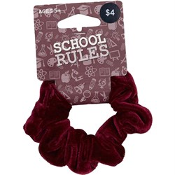OMB2101283 School Rules - Scrunchie Srw Velvet Maroon - Theodist
