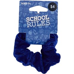 School Rules OMB2101285 - Scrunchie Srw Velvet Blue - Theodist