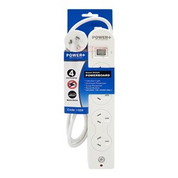 Italplast PAD014 Power+ Power Board 4 Outlets Master Switch - Theodist