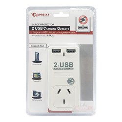 Sansai PAD-102USB 1.0A 2 USB Charging Outlets_1 - Theodist