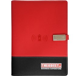 Theodist Notebook with Power Bank, Flash Drive & Wireless Charger PADFOLIO - Theodist