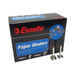 Esselte 646 Paper Binders 38mm 200 Pack, Silver - Theodist