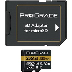 ProGrade Micro SDXC Card 256GB 250MB/S UHS-11 with Adapter 60 Gold - Theodist