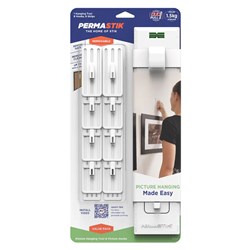 Permastik #864 1 Picture Hanging Tool, 8 Picture Hooks, 8 Strips - Theodist