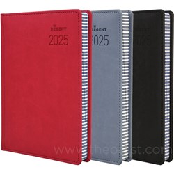 Regent REG151 2024 A5 Diary Black, Navy, Red Day to Page - Theodist