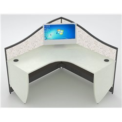 Partitioned Workstation H2(20mm) "L" Shape - Theodist