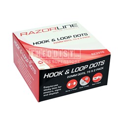 RazorLine RZ3370 Hook & Loop Dots 22mm Dots, 75x2 Pack - Theodist