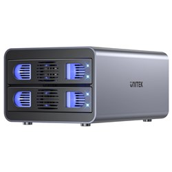 Unitek S1308C01-AU USB-C to 2-Bay, SATA 2.5"/3.5" External HDD RAID Enclosure Docking Station - Theodist