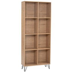 Samos Series Oak Bookcase 300Dx800Wx1945H - Theodist