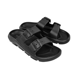 Pace Two-Strap Slide Sandals Black Size 6 - Theodist