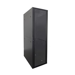 Sharkrack Standard Server Rack 600Wx1200D 42U Glass Solid Door SCBDB42U612BA - Theodist