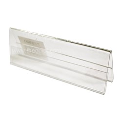 Deflecto 778901 Seminar/Name Holder V-shape A6 Landscape Clear - Theodist