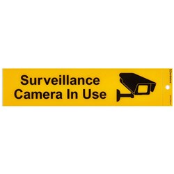 Sandleford SIG232 "Surveillance Camera In Use" Self-Adhesive Sign 245x58mm - Theodist