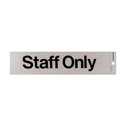 Sandleford SIG27 "Staff Only" Self-Adhesive Sign 245x58mm - Theodist